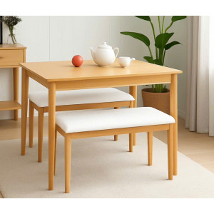Japan DR : Bộ Bàn Ăn + 2 Bench Xuất Nhật 